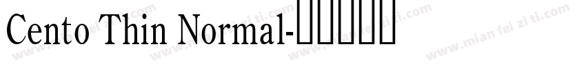 Cento Thin Normal字体转换